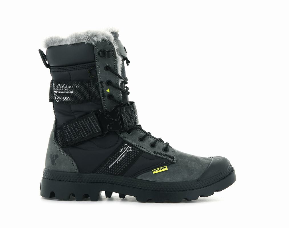 Palladium Pampa Europa Tactical Mens Boots Black Australia [NLAQBH-781]